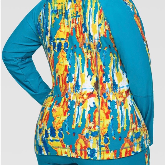 POPULAR ABSTRACT PRINT ACTIVE JACKET - Picture 2 of 2